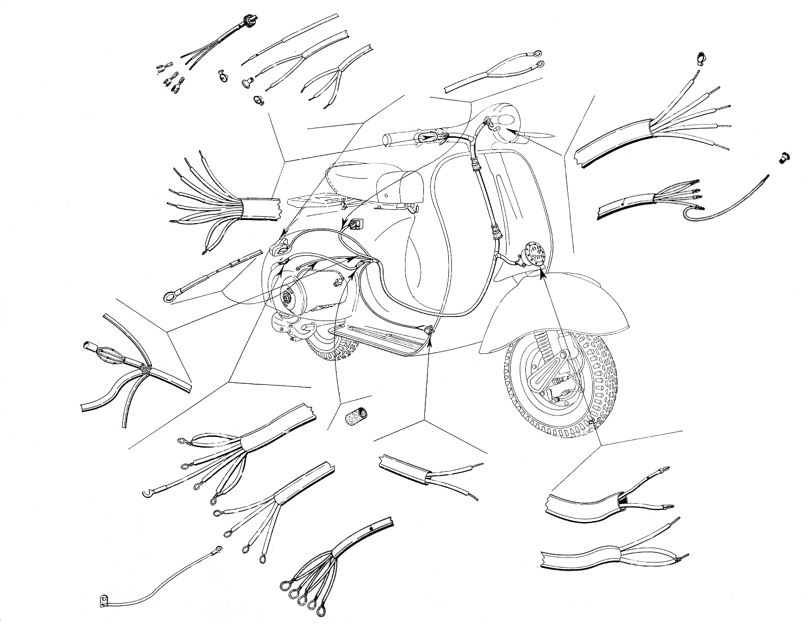 Connessioni elettriche - Vespa 125 (VNB5T)