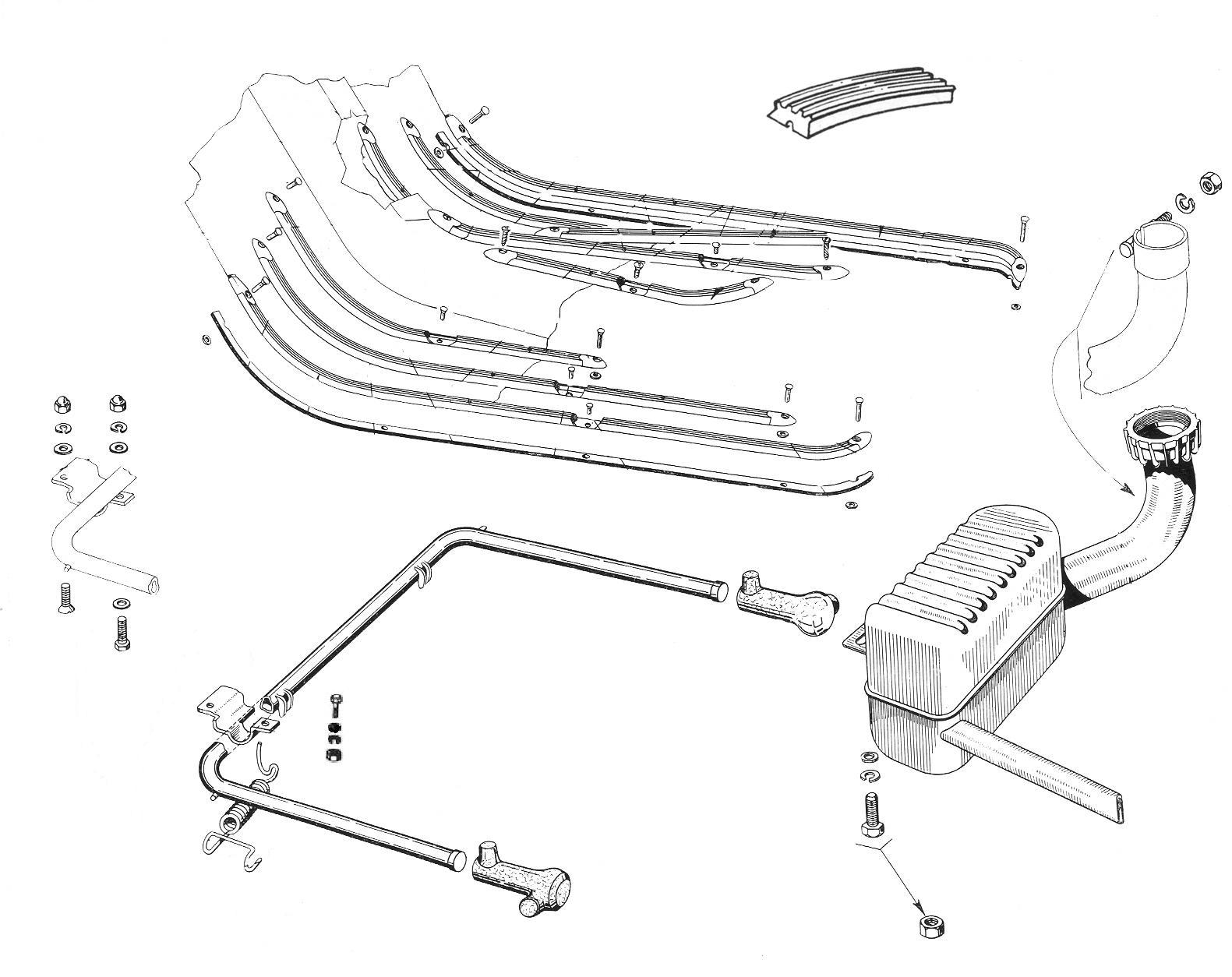 Strisce - Cavalletto - Marmitta - Vespa 150 GS (VS1T)