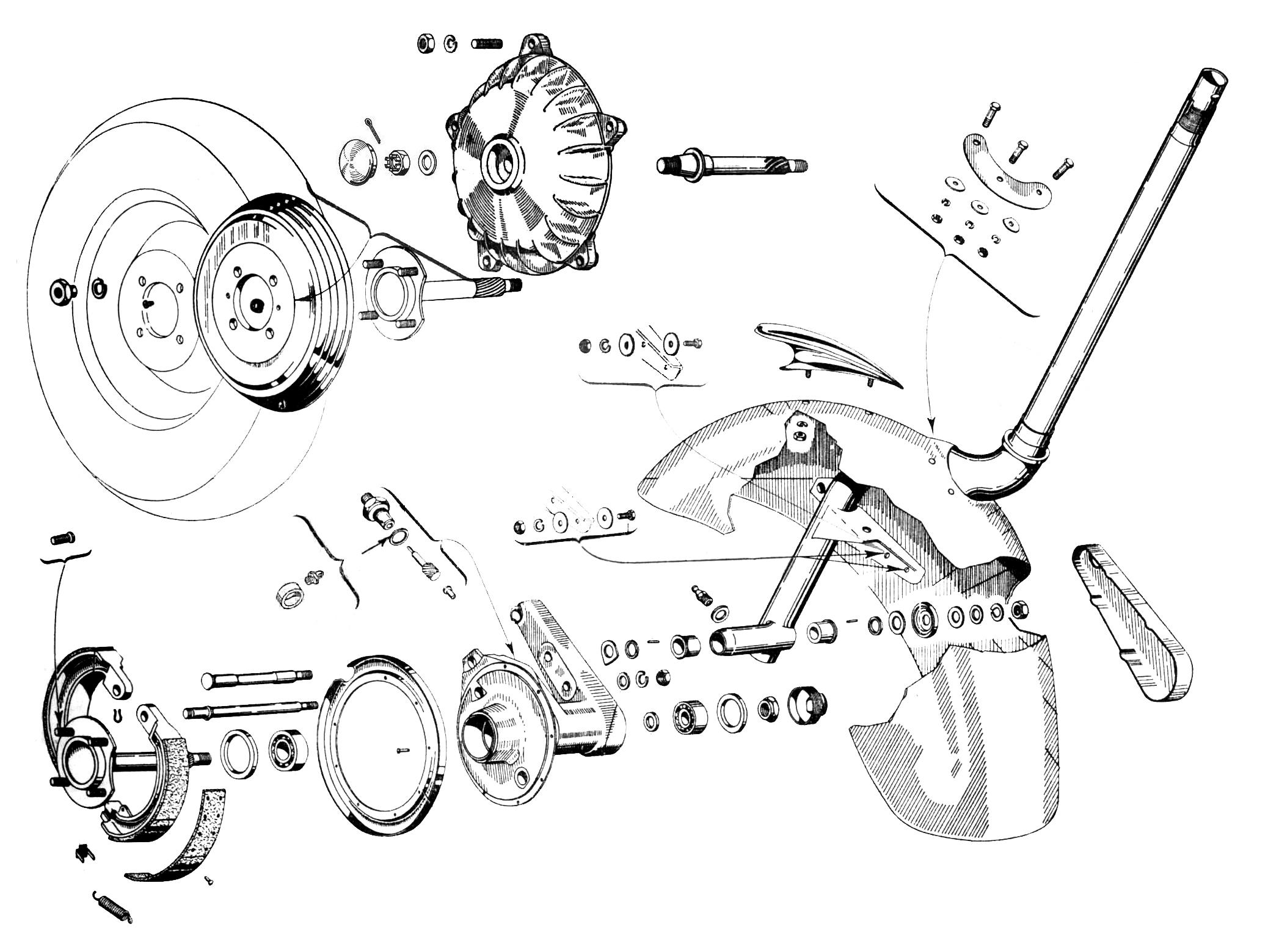 Sterzo - Parafango - Mozzo - Vespa 150 GS (VS1T)