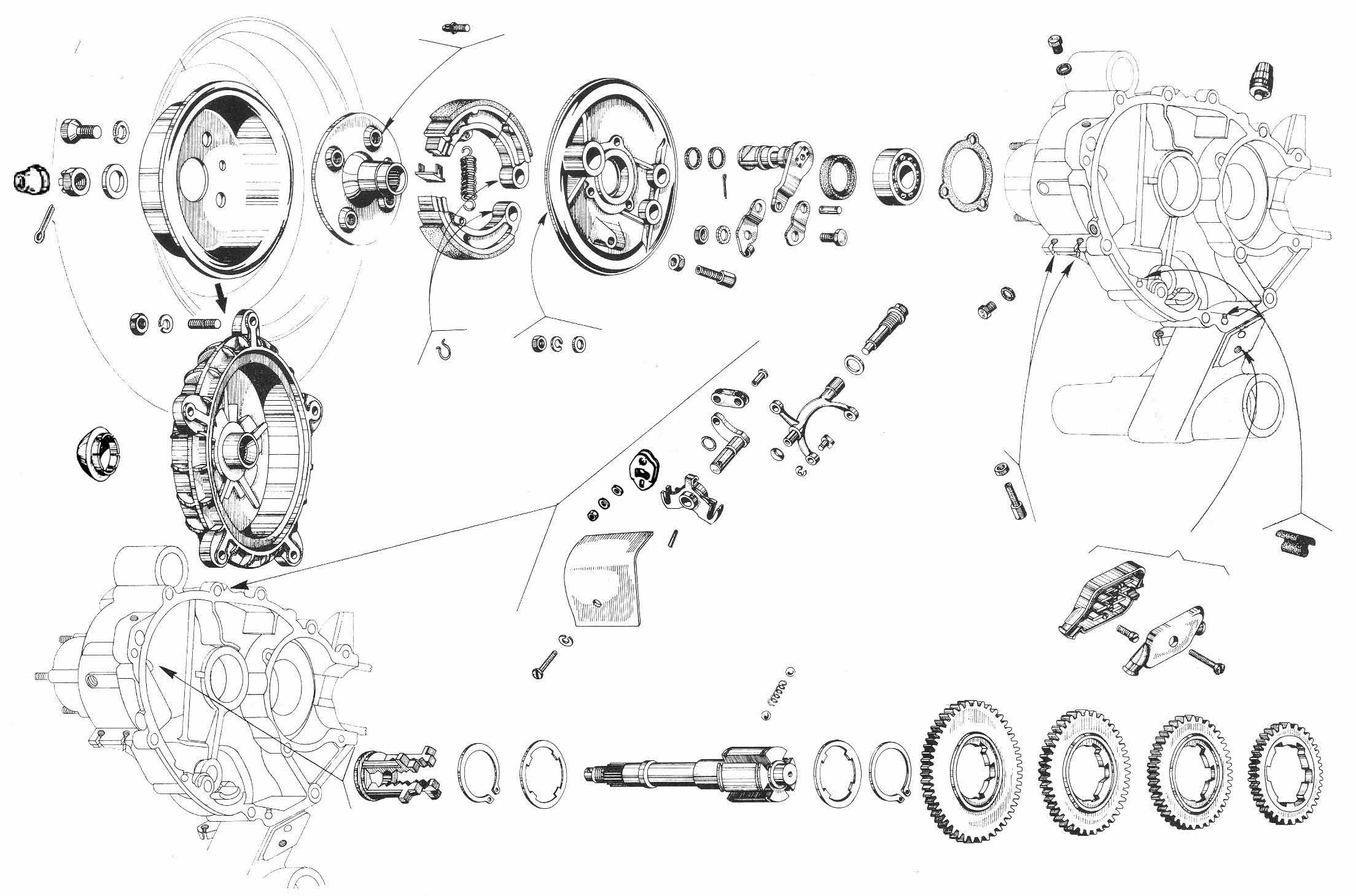 Mozzo ruota posteriore - Ingranaggi cambio - Vespa 50 Special (V5A2T)