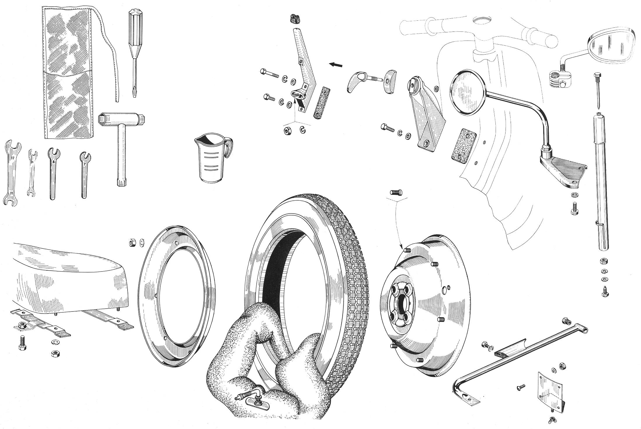 Ruota - Utensili - Accessori - Vespa 50 Special (V5A2T)