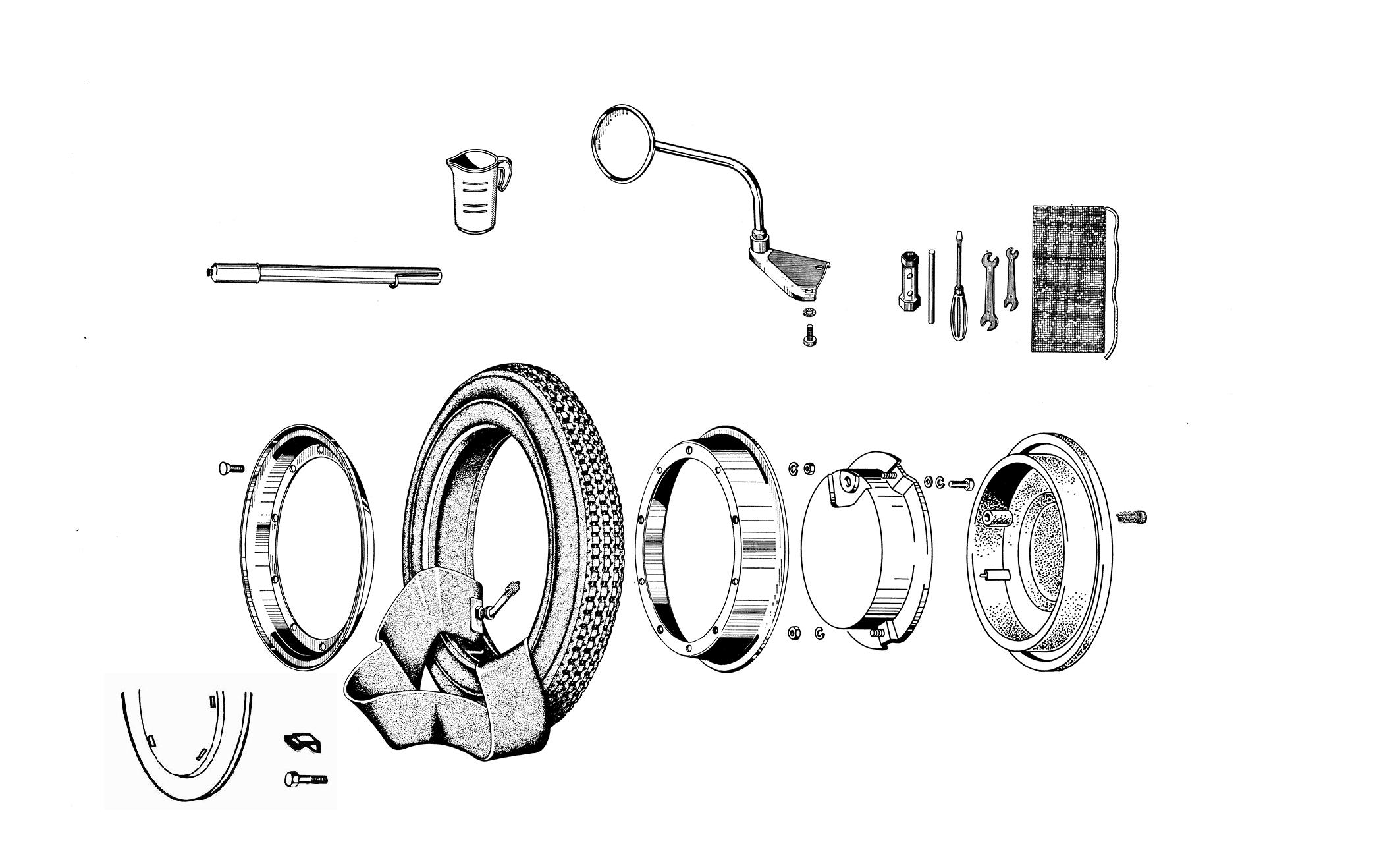 Ruota - Utensili - Accessori - Vespa PK 50 S Automatica (VA51T)