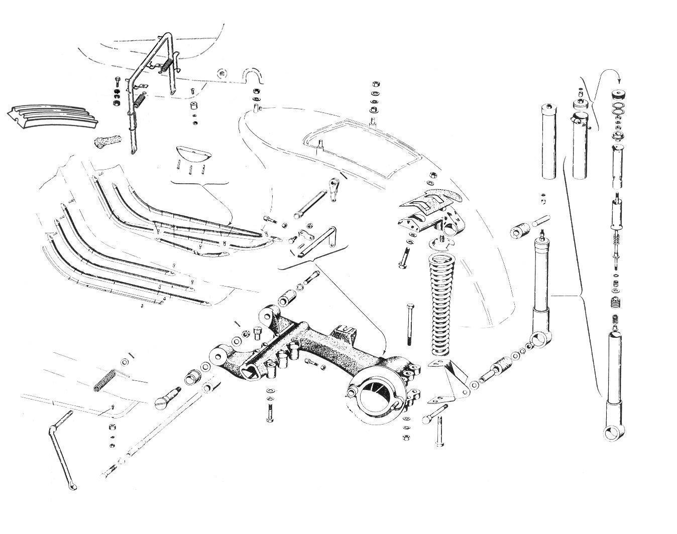 Traversa per motore - Sospensione posteriore - Strisce - Vespa 125 (V11->15T)