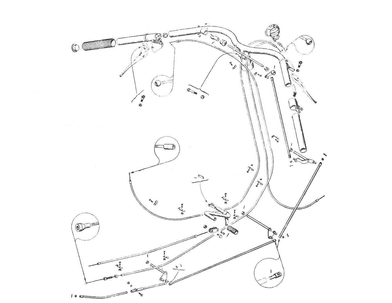 Comandi - Trasmissioni - Vespa 98 (V98T)