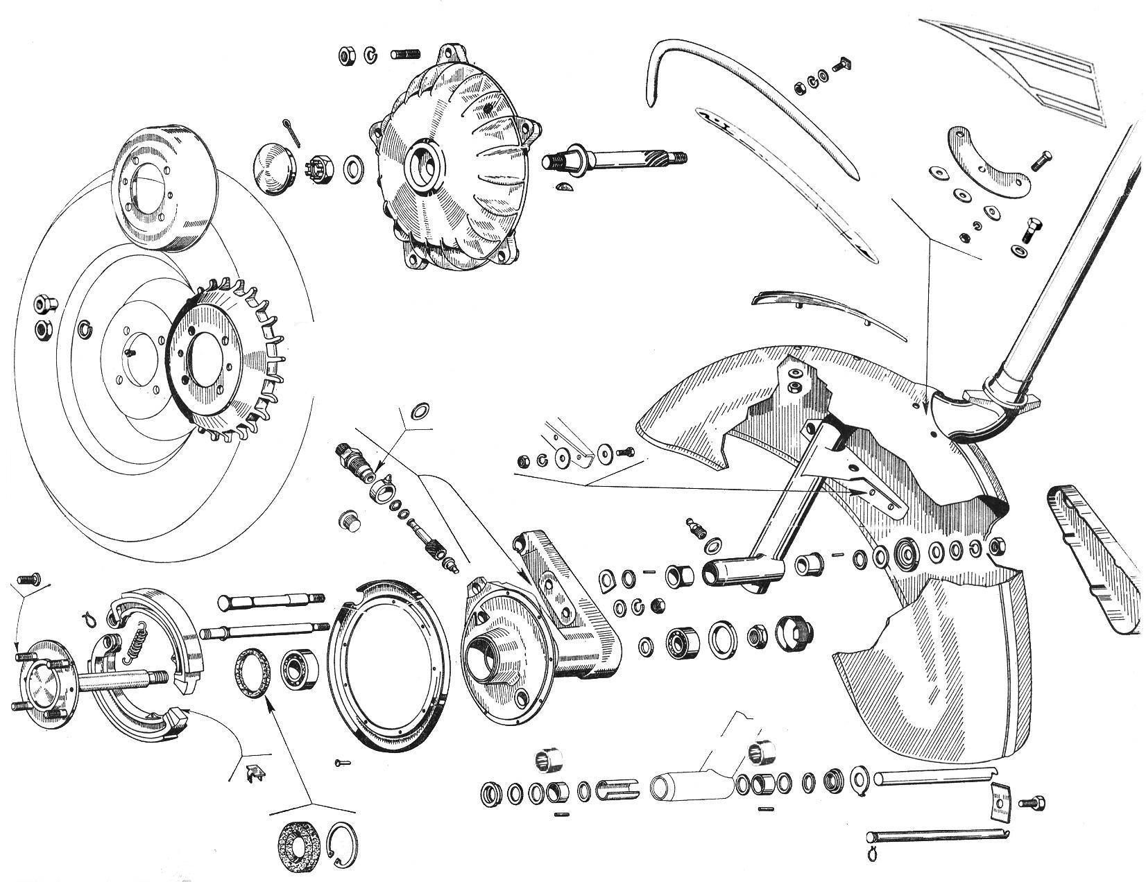 Sterzo - Parafango - Mozzo - Vespa 150 (VBB1T)